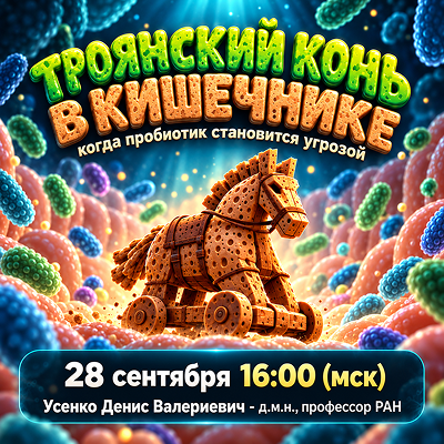 Вебинар «&amp;quot;Троянский конь&amp;quot; в кишечнике — когда пробиотик становится угрозой»