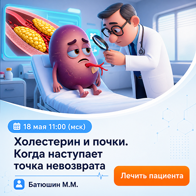 Вебинар «Холестерин и почки. Когда наступает точка невозврата»